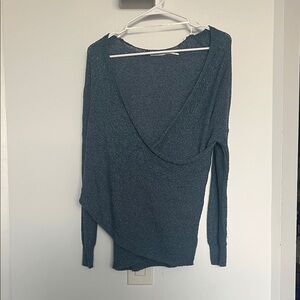 Kimchi Blue V-Neck Sweater in Blue